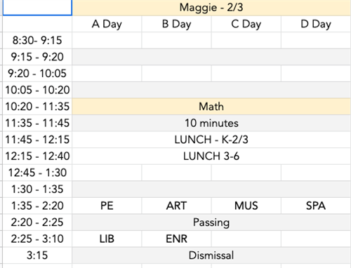 22/23 SCHEDULE